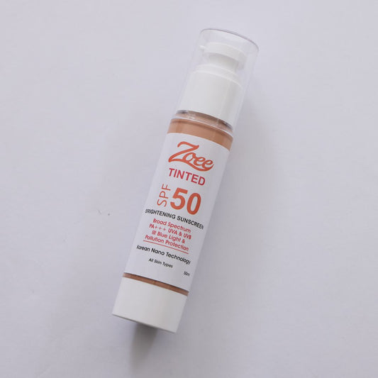 Zoee Tinted SPF 50 Brightening Sunscreen